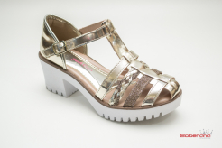 Sand�lia Pink Cats Ouro
