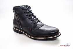 bota couro preto ferracini