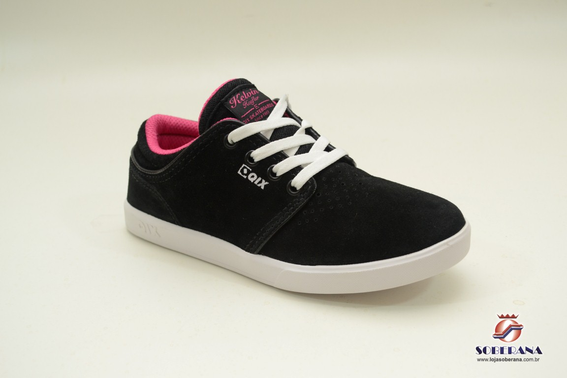 Tenis preto feminino best sale qix